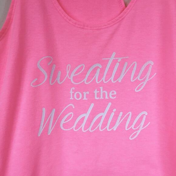 Sweating For The Wedding | Racerback Tank Top - Picture 2 of 4
